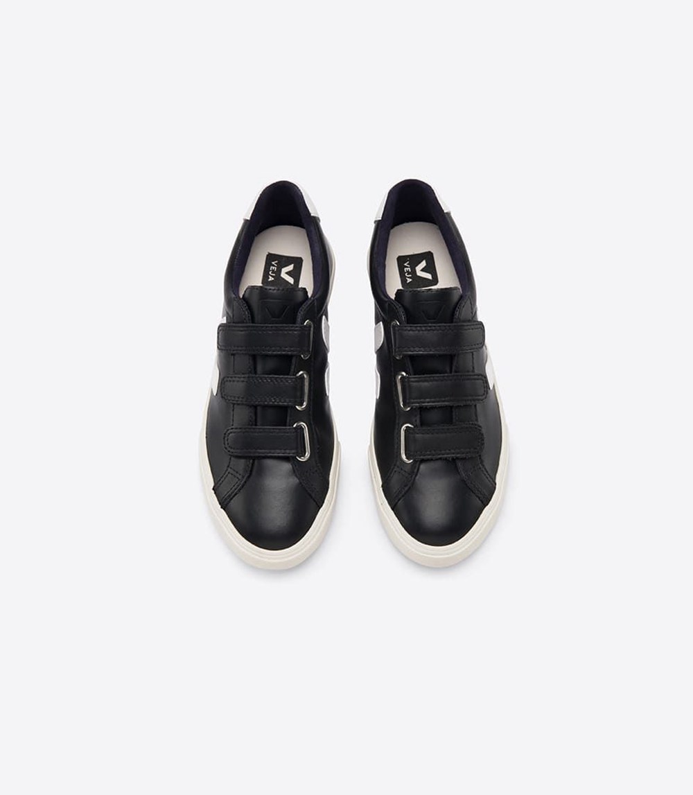 Veja Sneakers Dam - 3-Lock Läder - Nigga/Vita - 431089-SVW